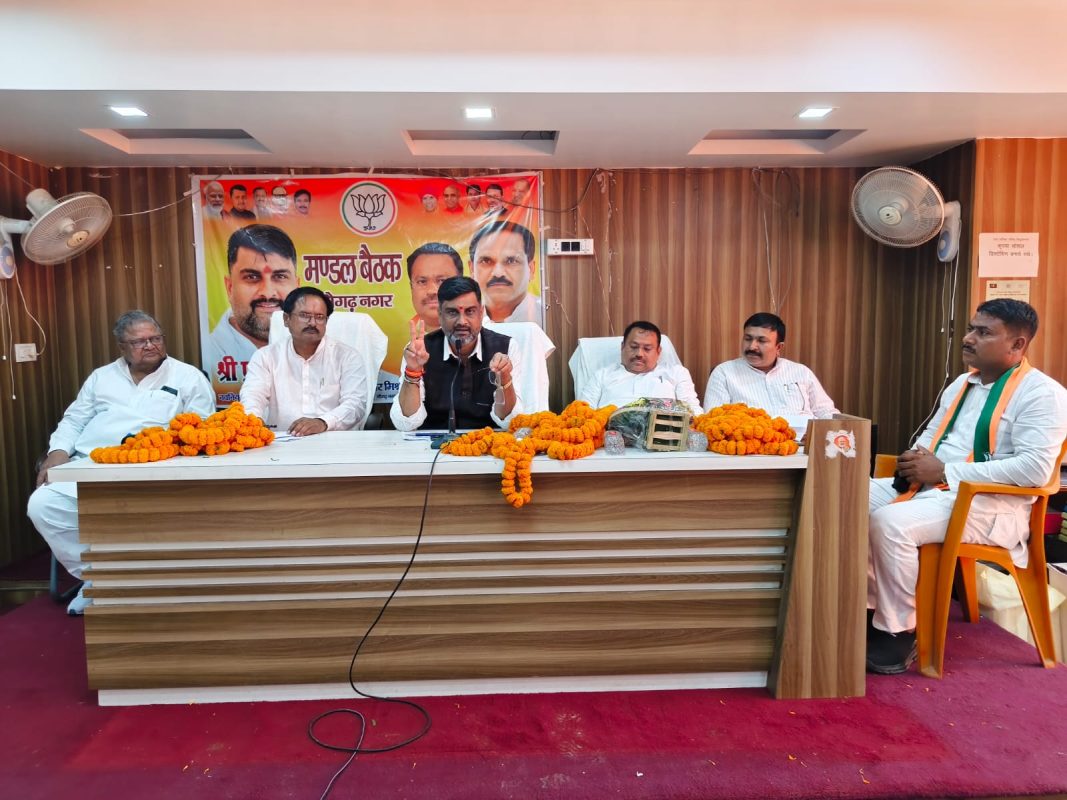 मंडल की बैठक में जिला प्रभारी ने कार्यकर्ताओं को दिया संगठन मजबूती का संदेश